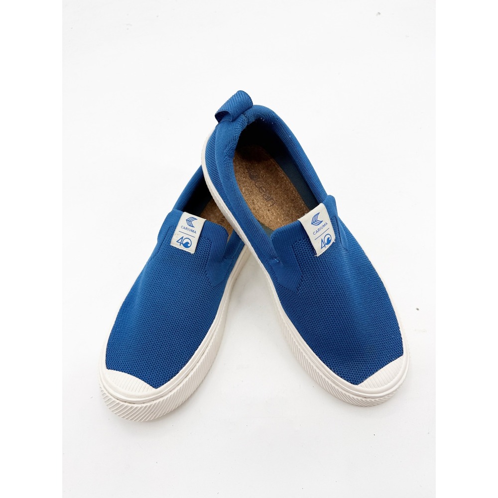 Cariuma x 4ocean IBI Slip On Sneaker Royal Blue Knit Eco Friendly Women Shoe 9.5